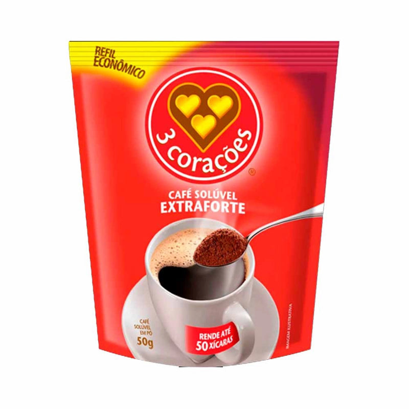 Café Solúvel Extra Forte Sache Refil 50g - Três Corações