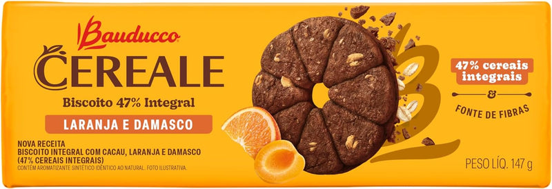 Biscoito Cereale Laranja e Damasco Bauducco 3x147 gr