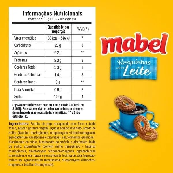 Rosquinha de Leite Mabel 300 gr