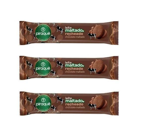 Biscoito Recheado Chocolate Piraquê  3 X 76 gr